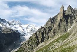 im Hintergrund: Grand Lui, Grand Darrey, Aiguille de la Neuve; im Talgrund: Glacier de Saleina