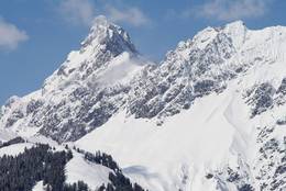 Zimba, 2643 m, rechts Steintälikopf, 2443 m, Voralberg, Österreich