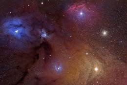 Rho Ophiuchi Nebel im Sternbild Schlangenträger