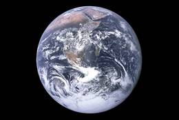 Planet Erde aus Apollo 17 fotografiert am 07.12.1972