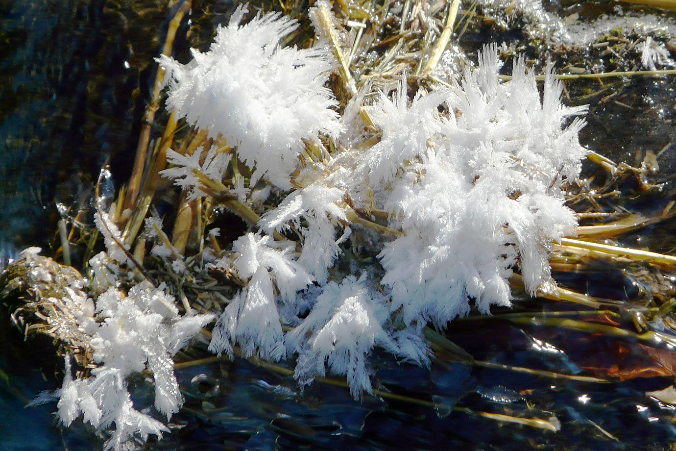 Eisgebilde im winterlichen Bach Eisgebilde im winterlichen Bach