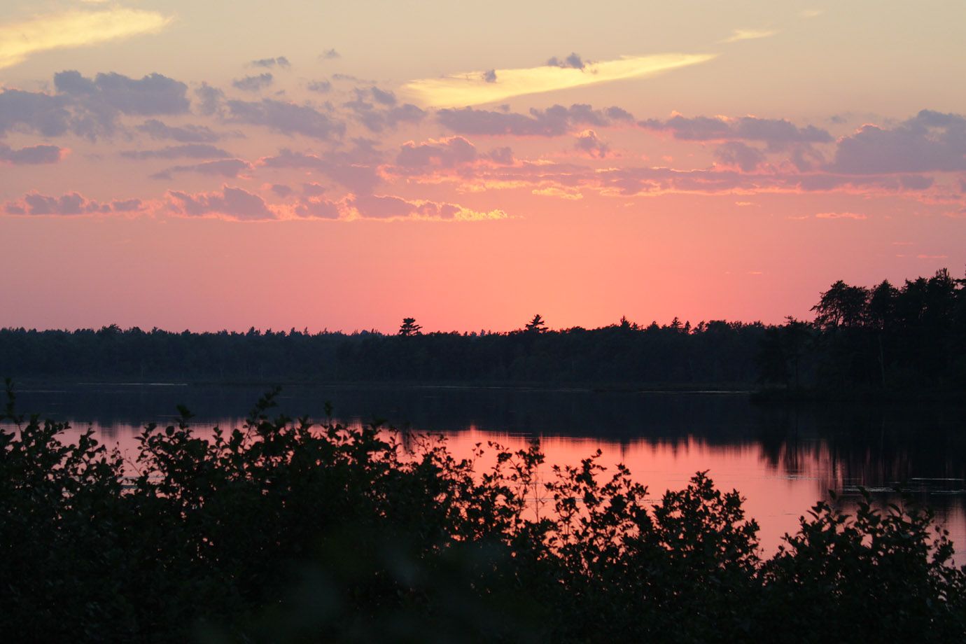Abendrot am Grand Lake, New Brunswick
