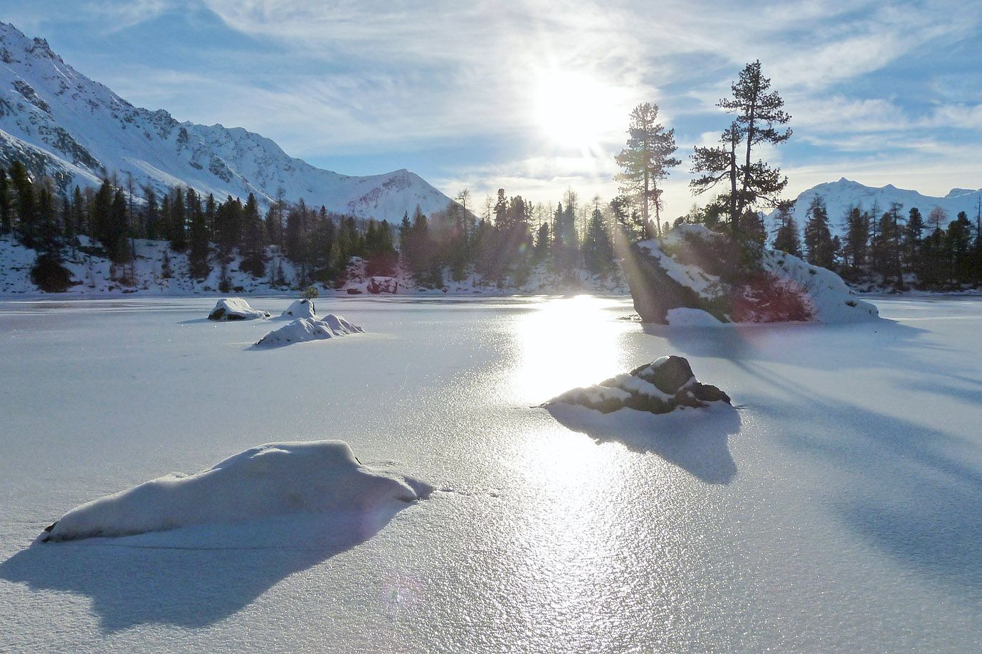 Lago di Saoseo, Bergsee in Graubünden, Schweiz